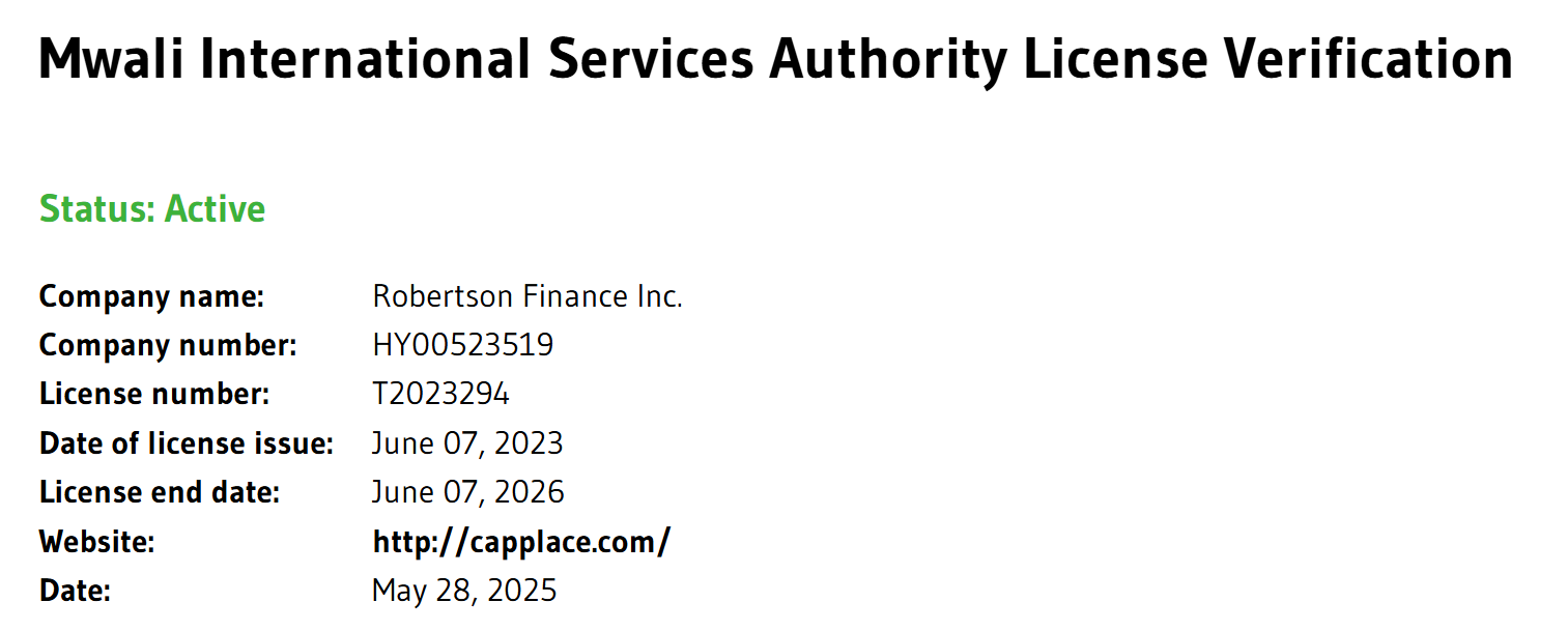 A verification of the broker’s claimed MISA license.