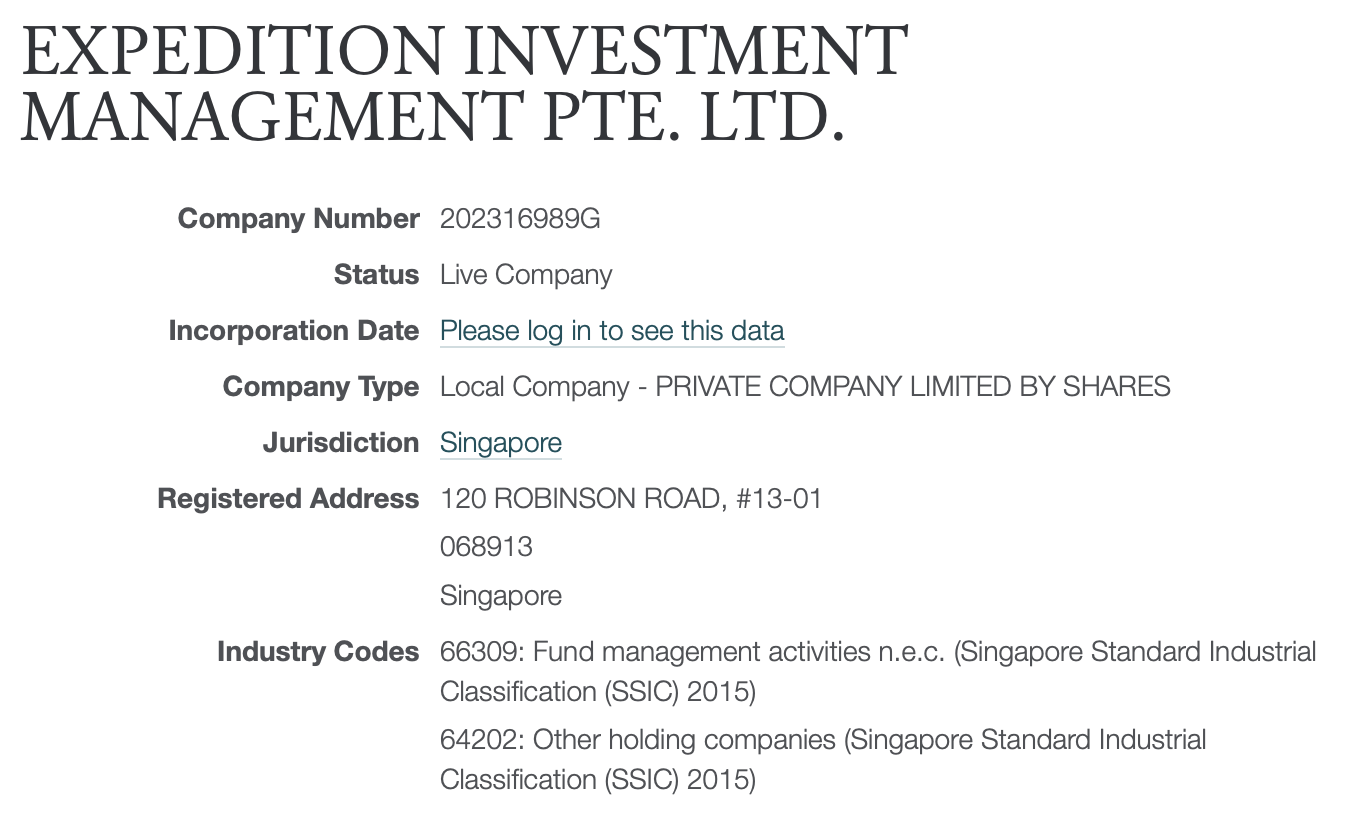 The project uses the brand of a third-party Singaporean firm.
